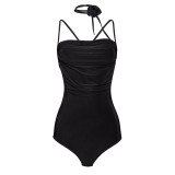 Schwarzer Microfaser Body KA923571 von Kalimo | Fesselliebe.de