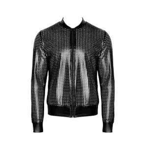 Schwarze Powerwetlook Jacke H076 von Noir Handmade Chaos Collection