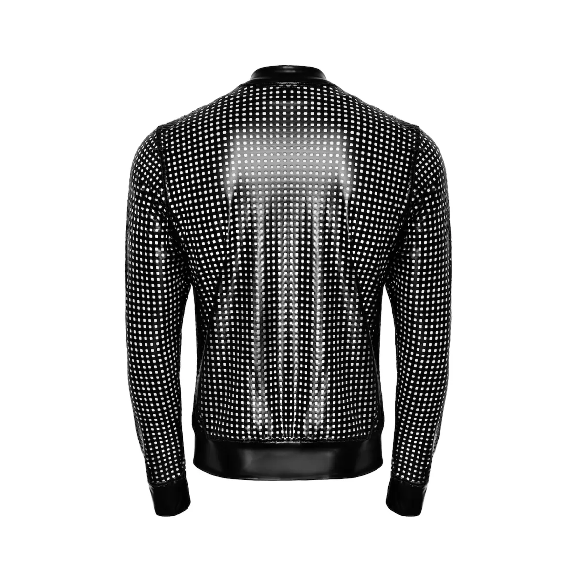 Schwarze Powerwetlook Jacke H076 von Noir Handmade Chaos Collection | Fesselliebe.de