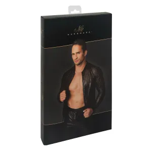 Schwarze Powerwetlook Jacke H076 von Noir Handmade Chaos Collection