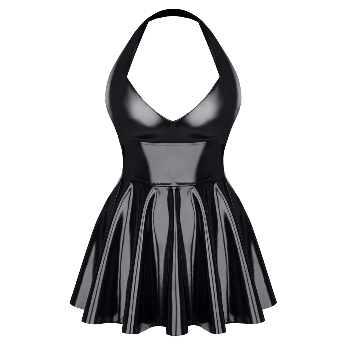 Schwarzes Lack Miniklied TDSvenja001 von Demoniq | Fesselliebe.de