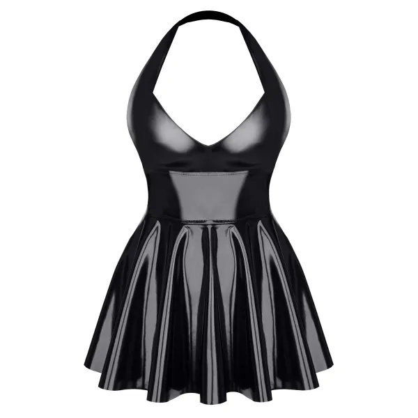 Schwarzes Lack Miniklied TDSvenja001 von Demoniq | Fesselliebe.de