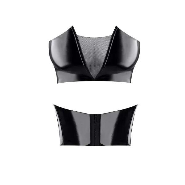 Schwarzes Damen-Top TDGerda001 von Demoniq Total Domination Collection | Fesselliebe.de