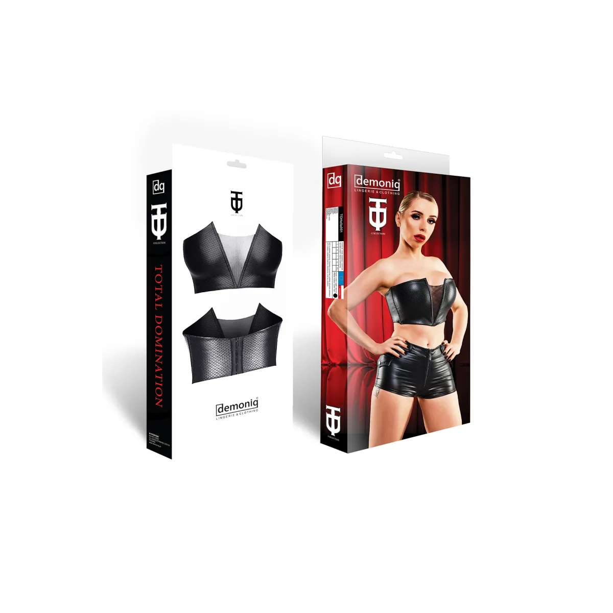 Schwarzes Damen-Top TDHilda001 von Demoniq Total Domination Collection | Fesselliebe.de