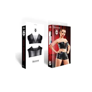 Schwarzes Damen-Top TDHilda001 von Demoniq Total Domination Collection