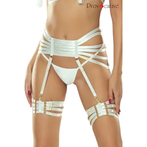 Ecru Strumpfhaltergürtel Harness PR1847 von Provocative | Fesselliebe.de