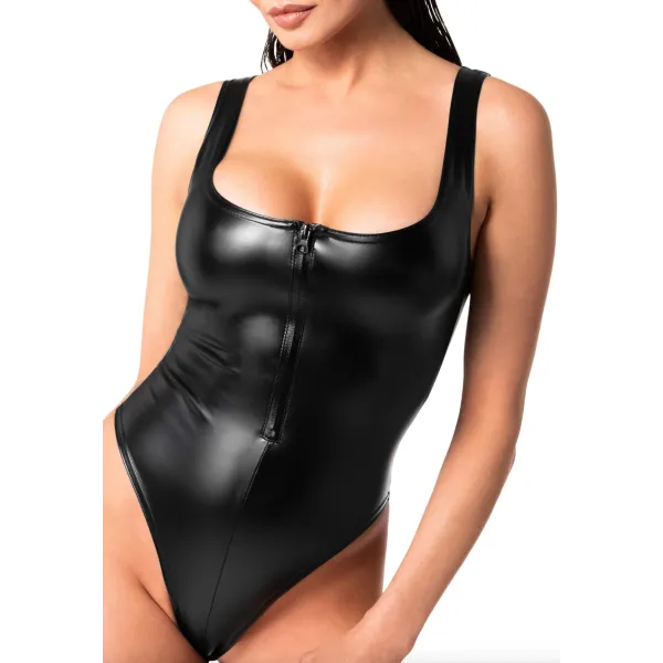 F333 Wetlook Body mit Frontreißverschluss von Noir Handmade | Fesselliebe.de