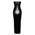 F336 langes Wetlook Kleid von Noir Handmade