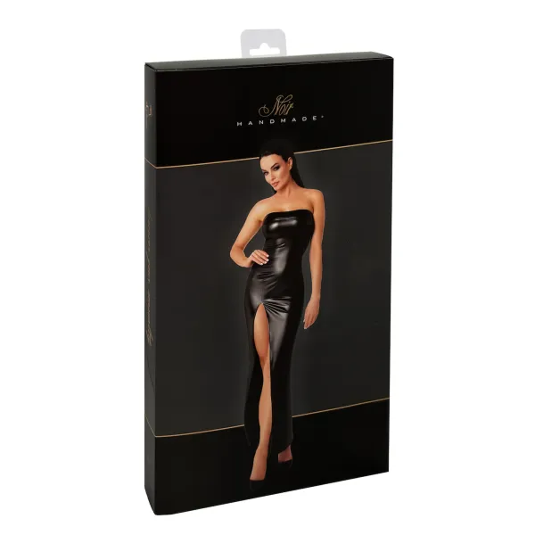 F336 langes Wetlook Kleid von Noir Handmade | Fesselliebe.de