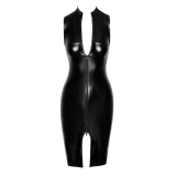 F337 halblanges Wetlook Kleid von Noir Handmade | Fesselliebe.de