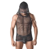 Herren Kapuzen-Netz-Shirt 054992 von Anais for Men | Fesselliebe.de