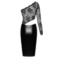F339 halblanges Wetlook Kleid mit Spitze von Noir Handmade