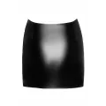 F345 Wetlook Minirock mit Strumpfband von Noir Handmade