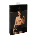 F345 Wetlook Minirock mit Strumpfband von Noir Handmade