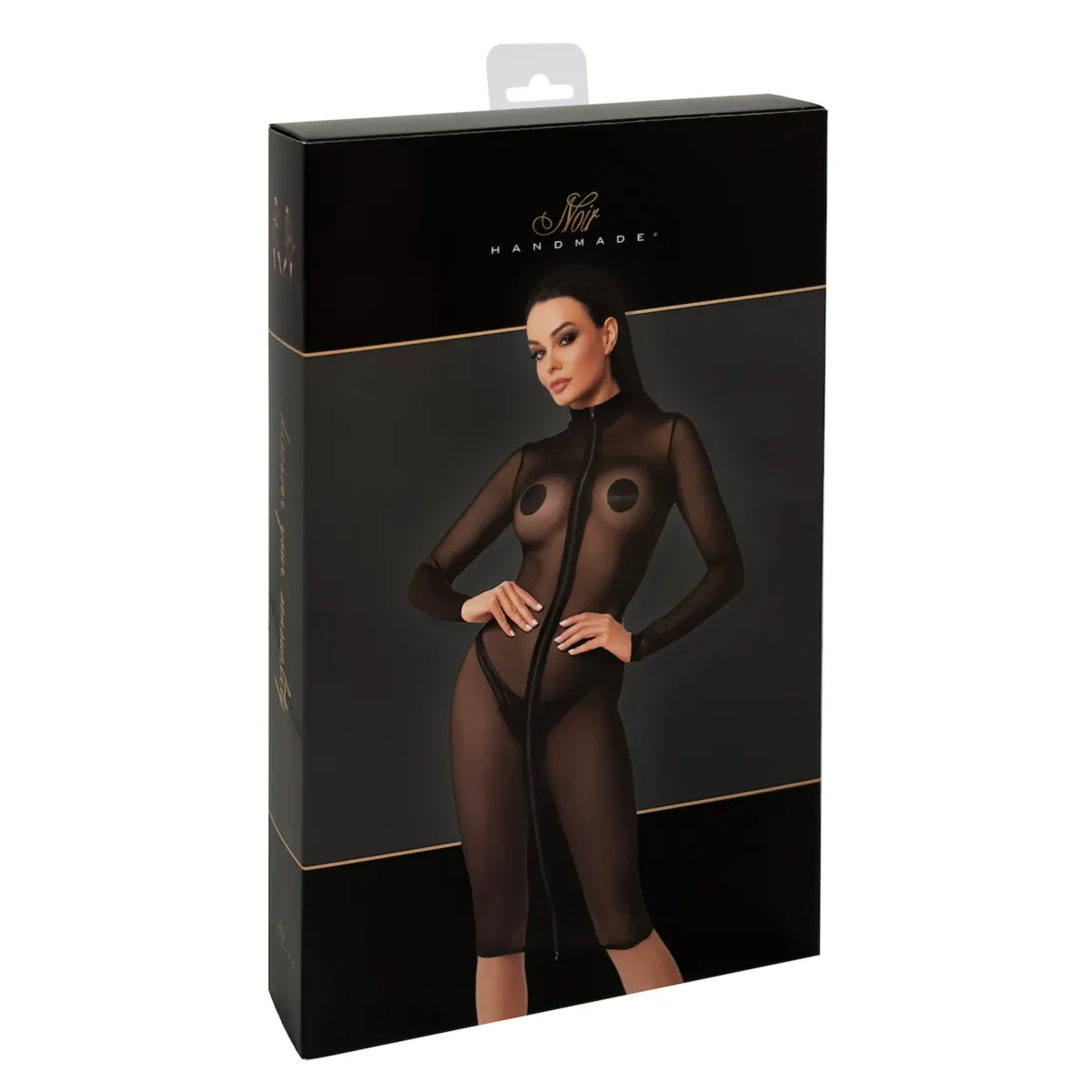 F347 halblanges Kleid aus feinem Netz von Noir Handmade | Fesselliebe.de