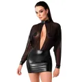 F348 Tüll-Minikleid mit Wetlook von Noir Handmade