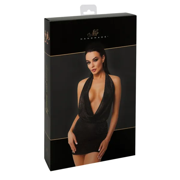 F351 Tüll-Minikleid mit Wasserfallausschnitt von Noir Handmade | Fesselliebe.de