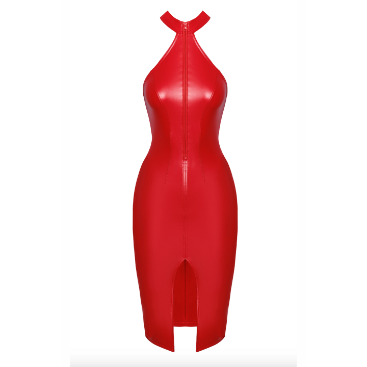 F354 halblanges Wetlook Kleid von Noir Handmade Orgia Collection | Fesselliebe.de