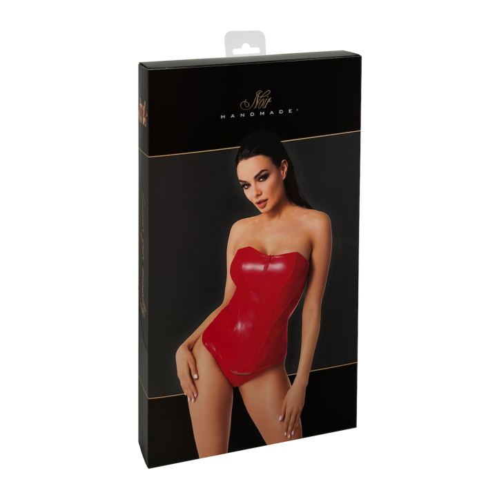 F355 Wetlook Corsagen-Top rot von Noir Hanndmade Orgia Collection | Fesselliebe.de