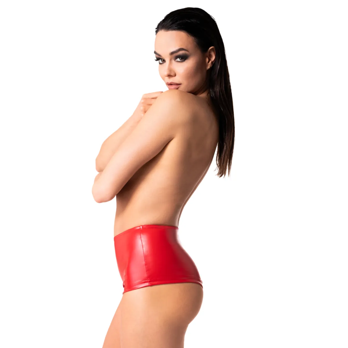 F356 Wetlook Shorts rot von Noir Handmade Orgia Collection | Fesselliebe.de