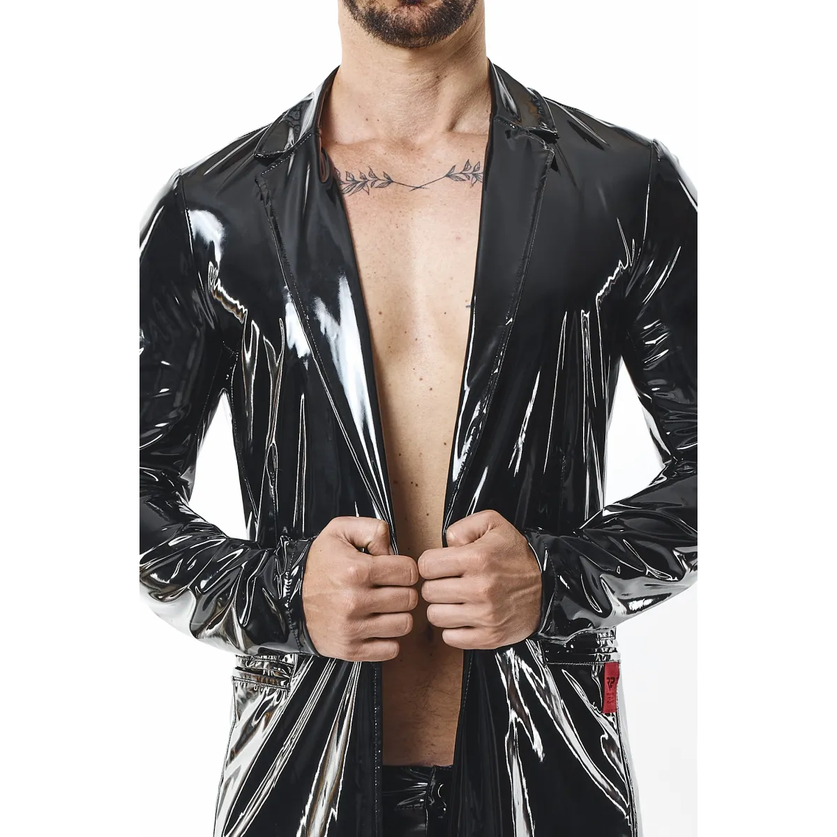 Halblanger Herren Lack-Mantel RMStefano by RFP nextGEN Collection | Fesselliebe.de