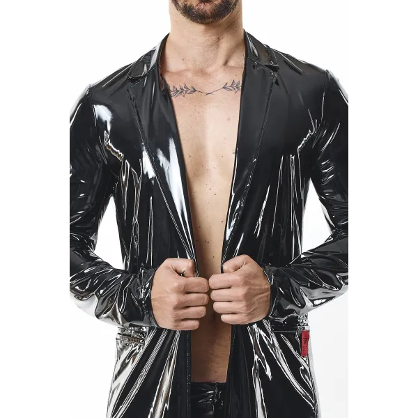 Halblanger Herren Lack-Mantel RMStefano by RFP nextGEN Collection | Fesselliebe.de