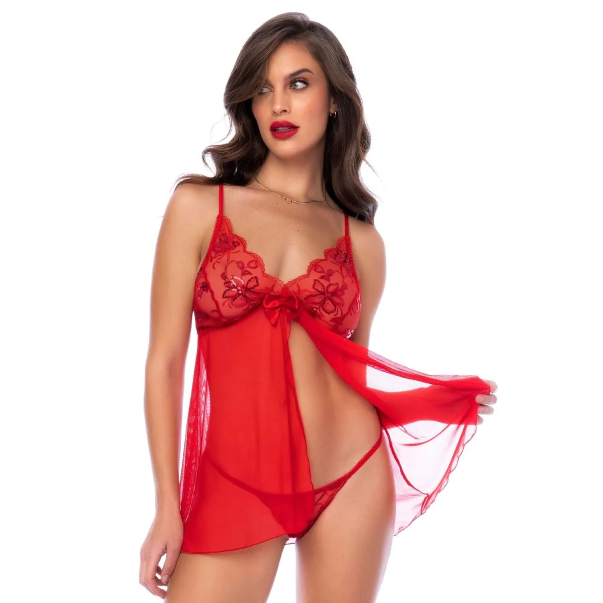 Rotes Babydoll - MAL7559RED von Mapale | Fesselliebe.de