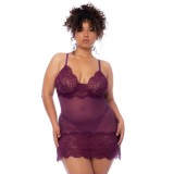 Weinrotes Chemise - MAL7554XWINE von Mapale | Fesselliebe.de