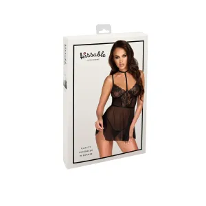 KISS249 Negligee aus Netz und Spitze von Kissable