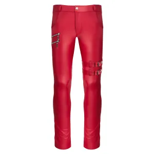 Lange Herren Hose RMTommaso002 rot von Regnes Fetish PLanet