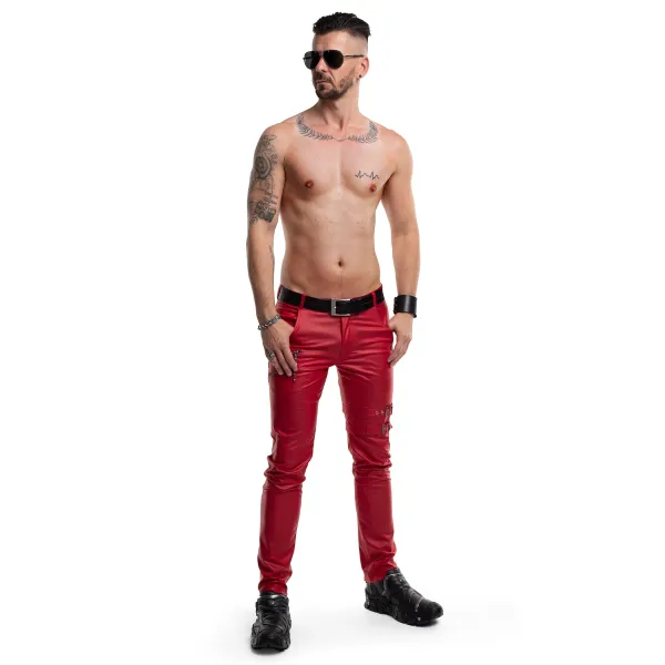 Lange Herren Hose RMTommaso002 rot von Regnes Fetish PLanet | Fesselliebe.de