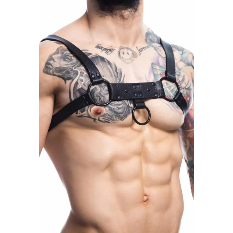 Schwarzer Brust-Harness 01 von Cut4Men | Fesselliebe.de