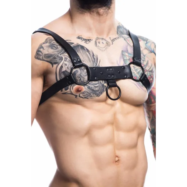 Schwarzer Brust-Harness 01 von Cut4Men | Fesselliebe.de