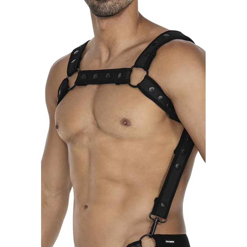 Schwarzer Brust-Harness 05 von Cut4Men | Fesselliebe.de