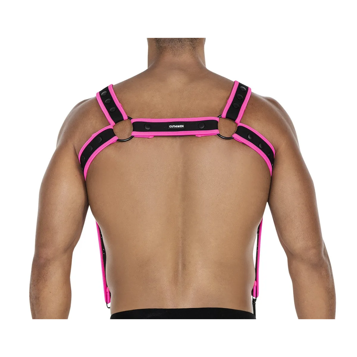 Schwarz/pinker Brust-Harness 05 von Cut4Men | Fesselliebe.de