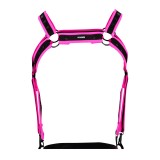 Schwarz/pinker Brust-Harness 05 von Cut4Men | Fesselliebe.de