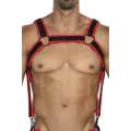 Schwarz/roter Brust-Harness 05 von Cut4Men