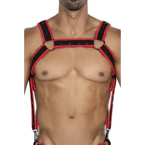 Schwarz/roter Brust-Harness 05 von Cut4Men | Fesselliebe.de