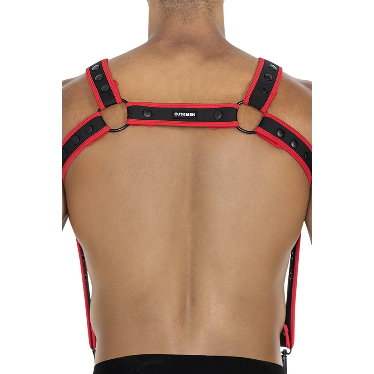 Schwarz/roter Brust-Harness 05 von Cut4Men | Fesselliebe.de
