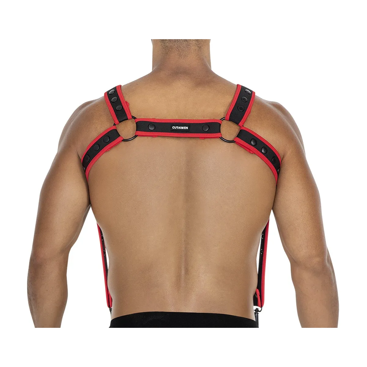 Schwarz/roter Brust-Harness 05 von Cut4Men | Fesselliebe.de