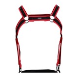 Schwarz/roter Brust-Harness 05 von Cut4Men | Fesselliebe.de