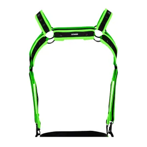 Schwarz/grüner Brust-Harness 05 von Cut4Men