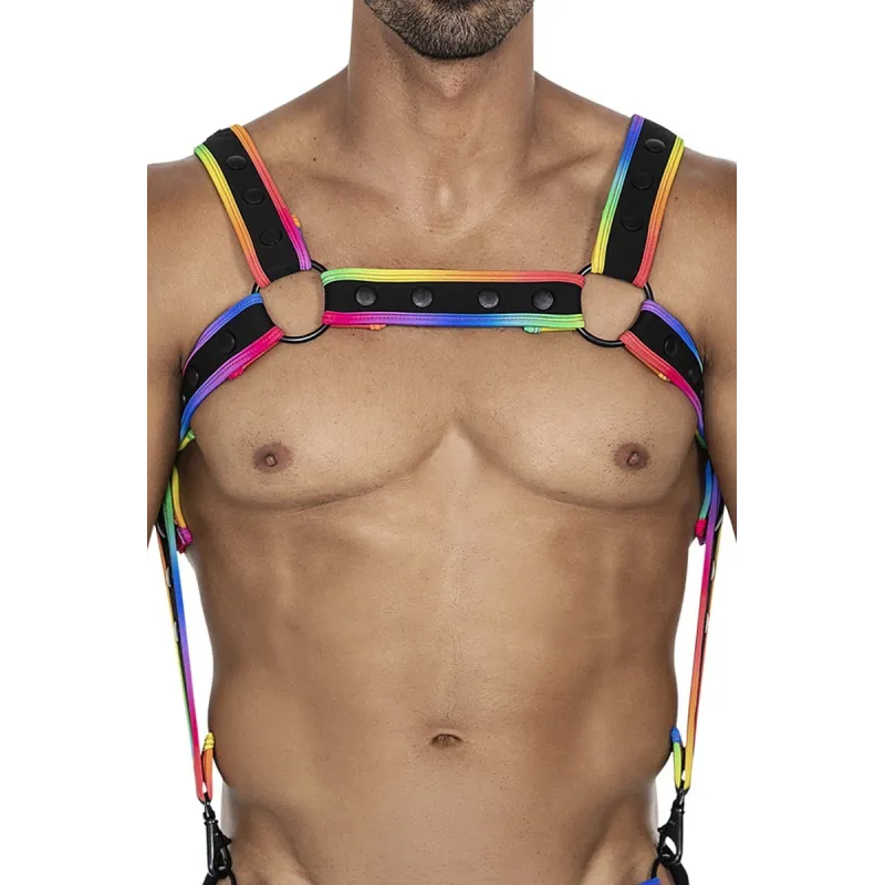 Mehrfarbiger Brust-Harness 05 von Cut4Men | Fesselliebe.de