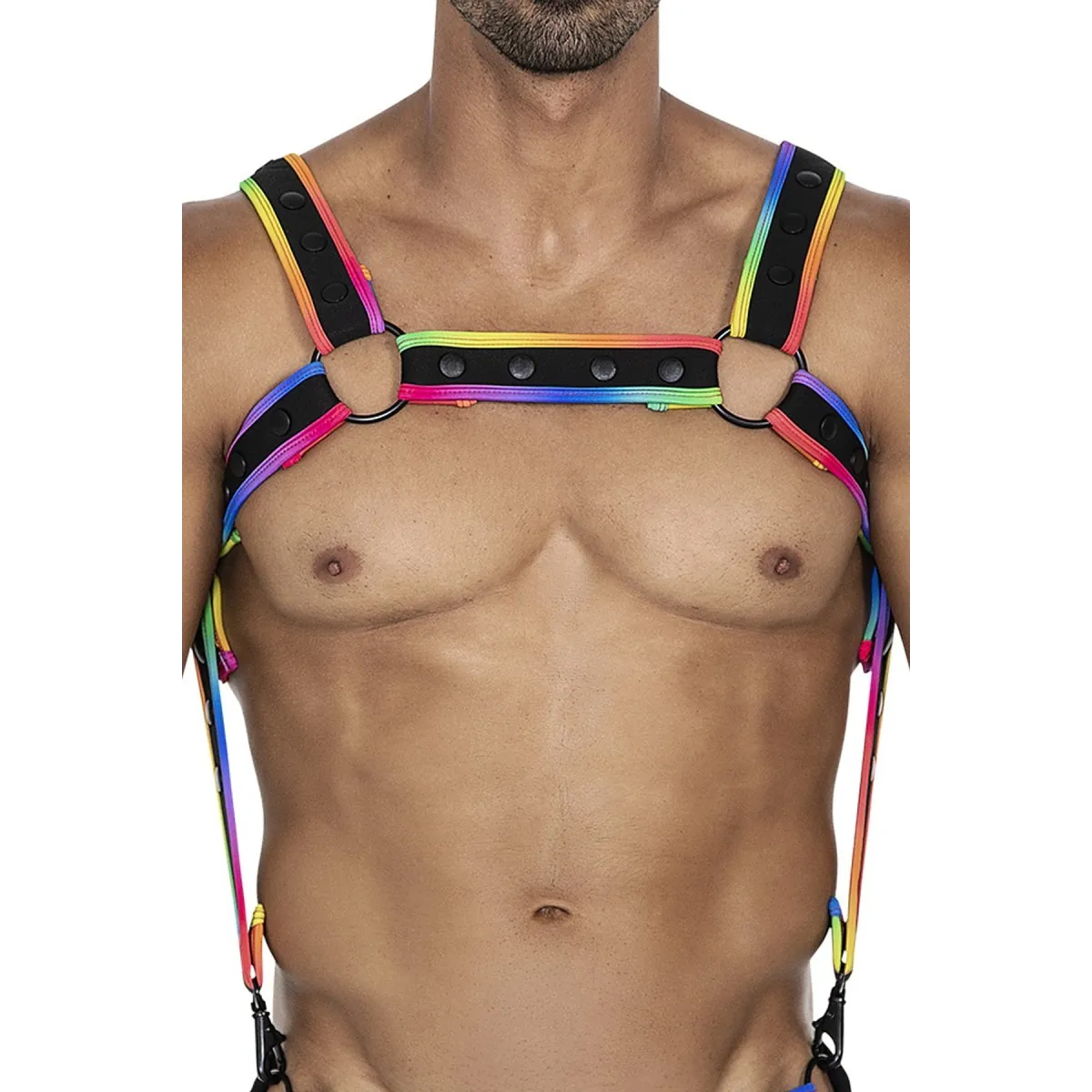Mehrfarbiger Brust-Harness 05 von Cut4Men | Fesselliebe.de