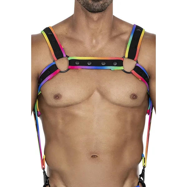 Mehrfarbiger Brust-Harness 05 von Cut4Men | Fesselliebe.de