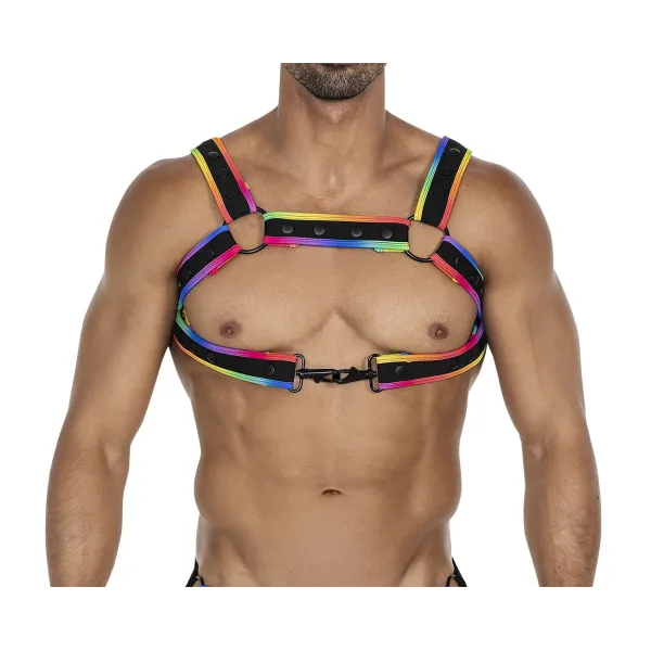 Mehrfarbiger Brust-Harness 05 von Cut4Men | Fesselliebe.de