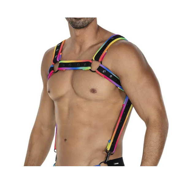 Mehrfarbiger Brust-Harness 05 von Cut4Men | Fesselliebe.de