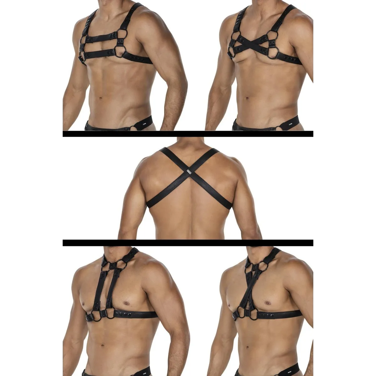 Schwarzer Brust-Harness 06 von Cut4Men | Fesselliebe.de