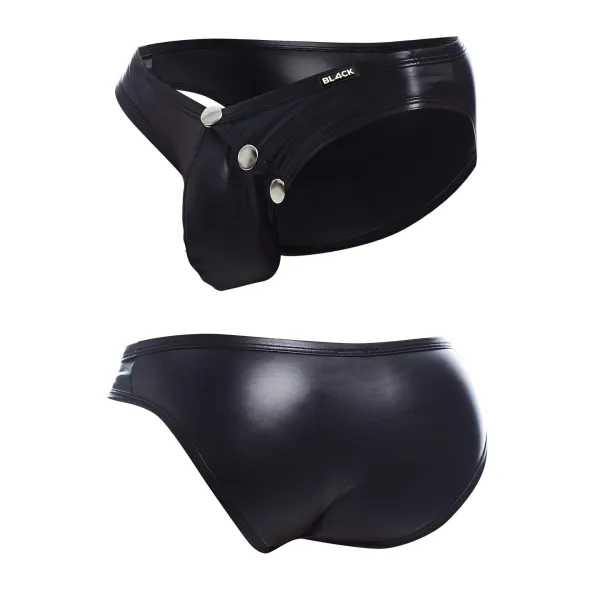 Schwarzer Wetlook Slip BL4CK01 von Cut4Men | Fesselliebe.de