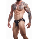 Schwarzer Wetlook Jockstrap BL4CK02 von Cut4Men | Fesselliebe.de